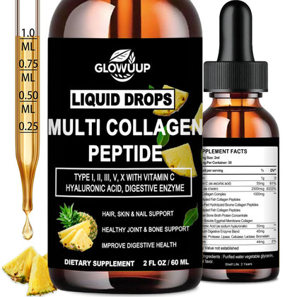 Flacon de collagène liquide GLOVVUUP 60ml vue de face