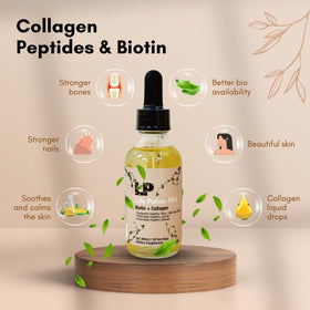 Flacon de collagène liquide Lives Potions sur un fond neutre