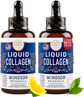 Flacon de collagène liquide WINDSOR BOTANICALS 30 000 mcg vue de face