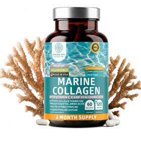 Flacon de collagène marin hydrolysé Number One Nutrition 120 capsules végétales