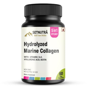 Flacon de collagène marin hydrolysé SETNUTRA avec 60 capsules