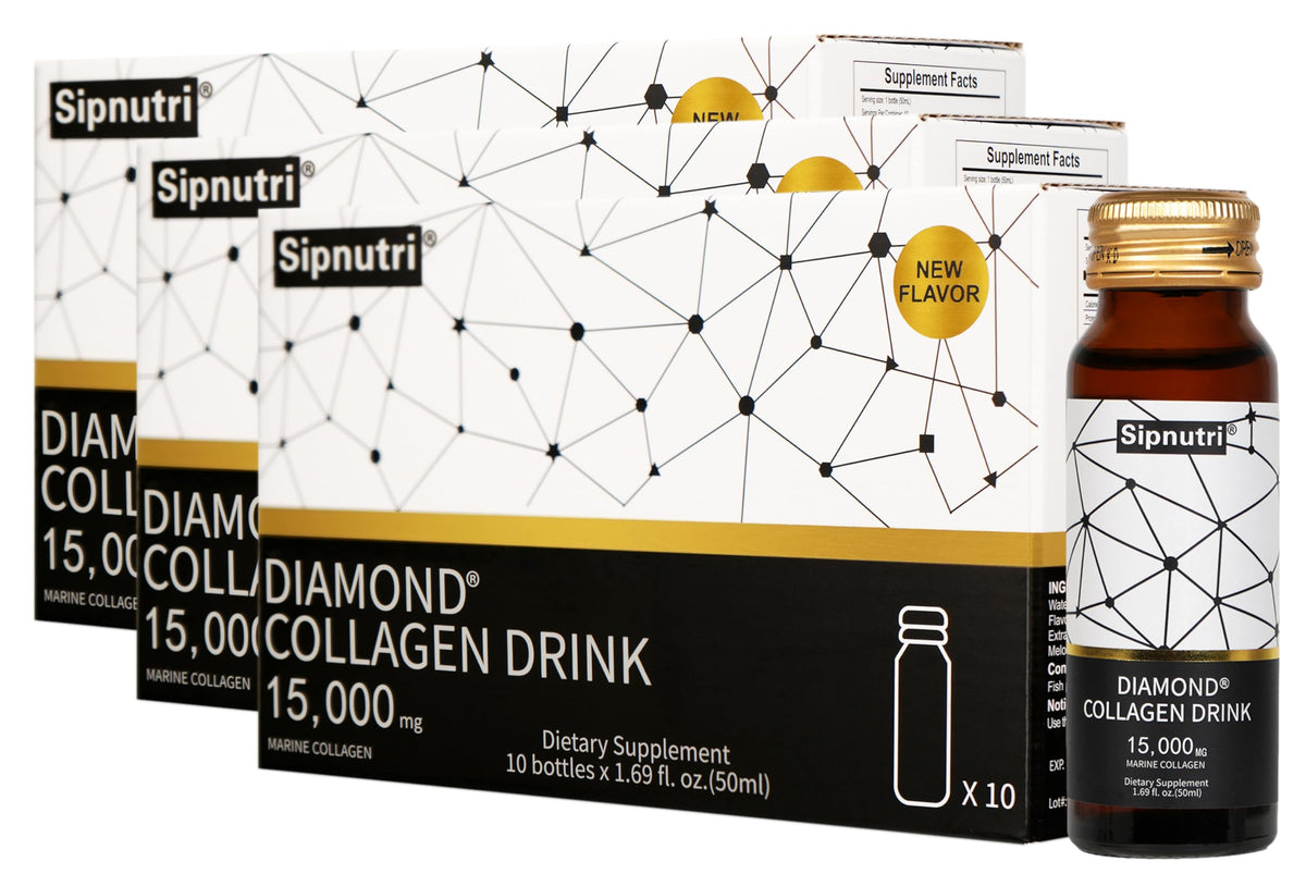 Flacon de collagène marin liquide Sipnutri 15 000 mg vue de face