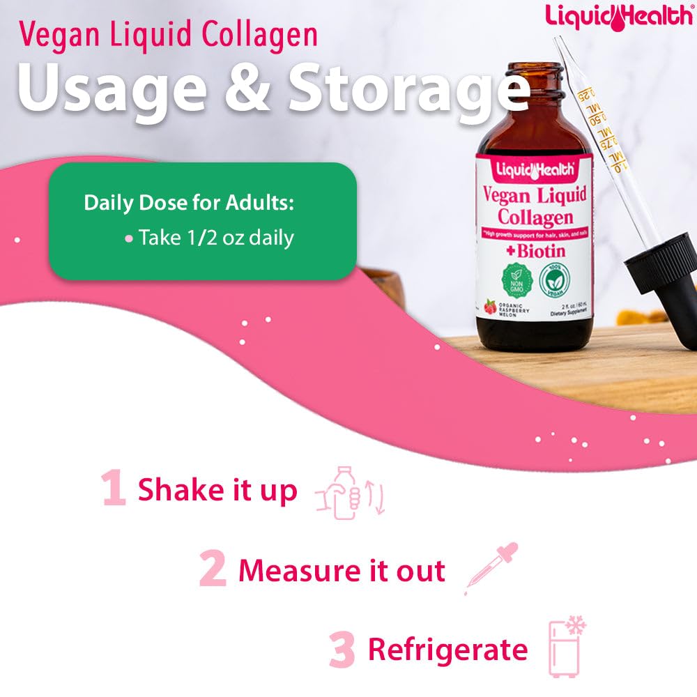 Flacon de collagène végétal LIQUIDHEALTH avec fruits