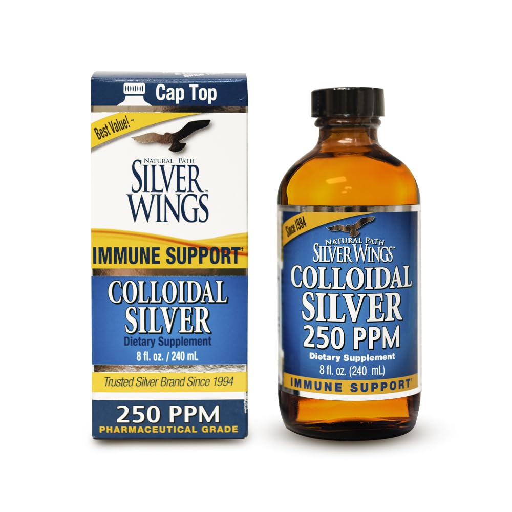 Flacon de Colloidal Silver 250ppm Natural Path Silver Wings, vue avant