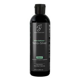 Flacon de colloïde d'argent SilverCeuticals 32ppm 8oz vue avant