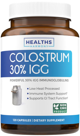 Flacon de colostrum bovin Healths Harmony 1000mg 120 capsules