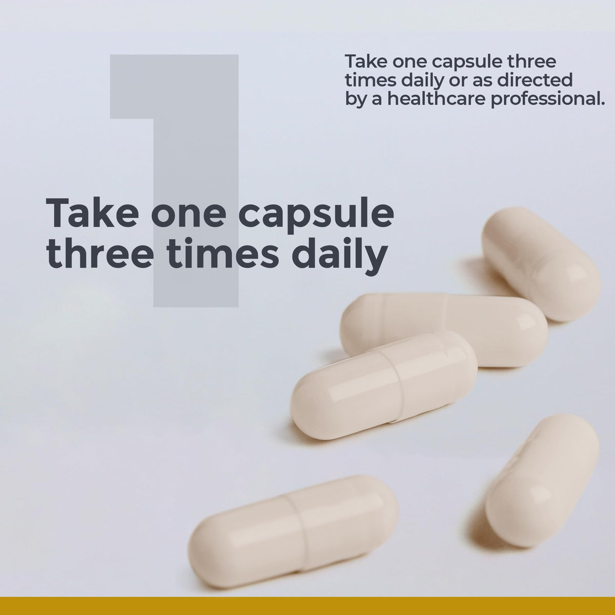 Flacon de colostrum-IgG avec capsules visibles à l'intérieur