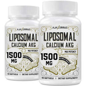 Flacon de complément alimentaire AJAXERRUE Calcium AKG Liposomal 1500 mg