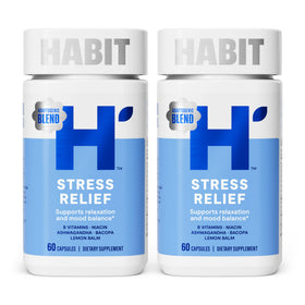 Flacon de complément alimentaire anti-stress Health By Habit 120 capsules