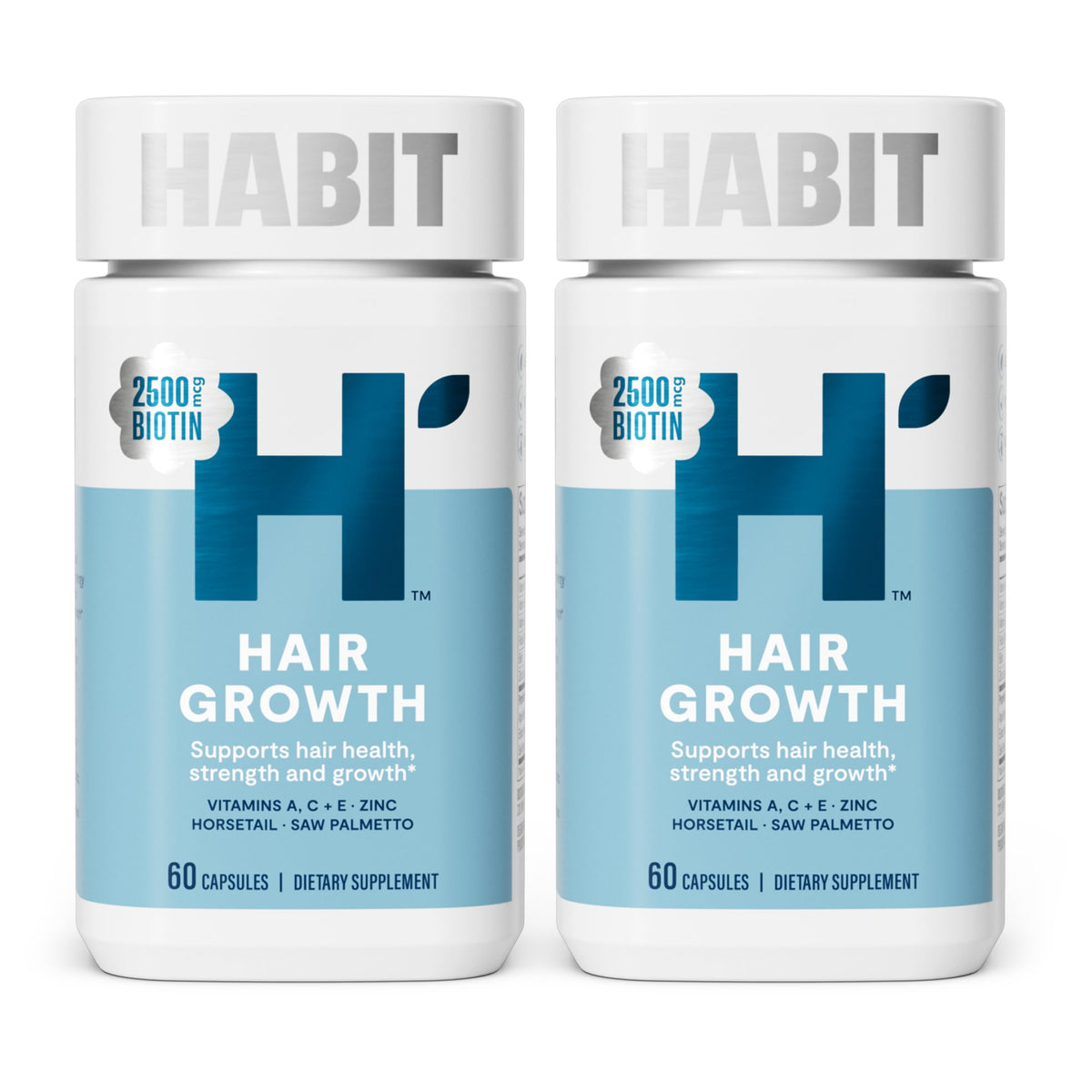 Flacon de complément alimentaire cheveux Health By Habit 120 capsules