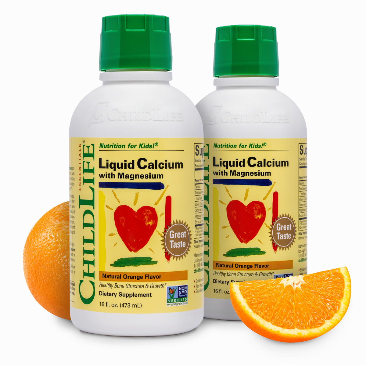 Flacon de complément alimentaire CHILDLIFE ESSENTIALS Calcium 16 fl Oz vue avant