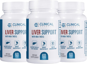 Flacon de complément alimentaire Clinical Effects avec chardon-Marie et zinc
