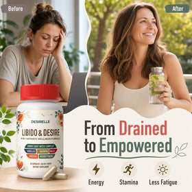 Flacon de complément alimentaire Enyvia avec capsules à côté