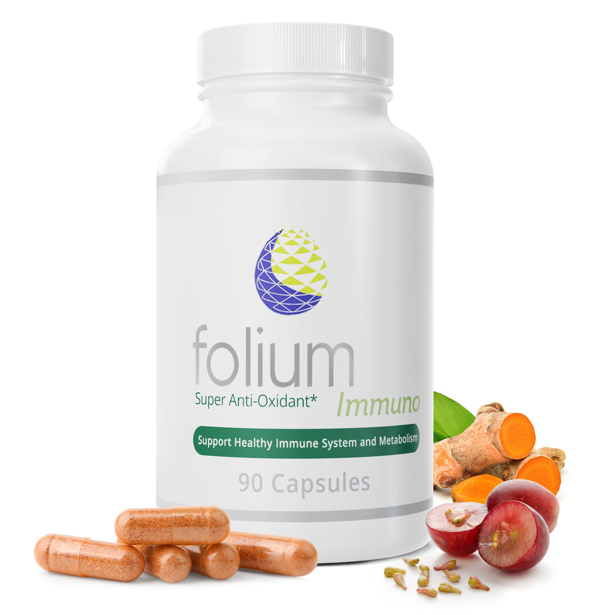 Flacon de complément alimentaire Generic contenant 90 capsules