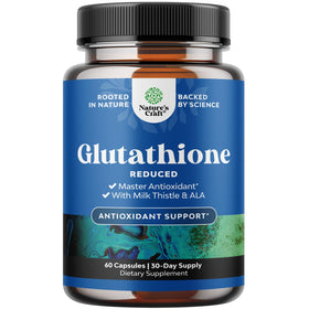 Flacon de complément alimentaire glutathion 1000mg avec chardon-marie, 60 capsules