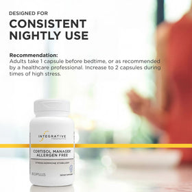 Flacon de complément alimentaire Integrative Therapeutics avec des ingrédients visibles