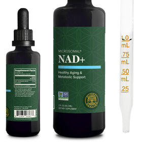 Flacon de complément alimentaire liquide NAD+ Global Healing Center, 60 ml
