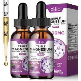 Flacon de complément alimentaire magnésium liquide Dilib 1000mg vue de face