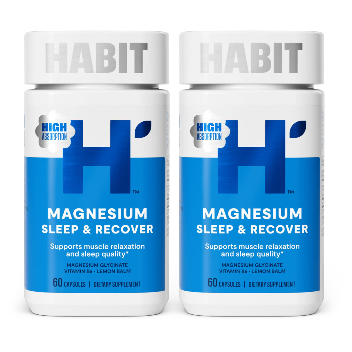Flacon de complément alimentaire Magnésium Sleep & use de Health By Habit, 120 capsules