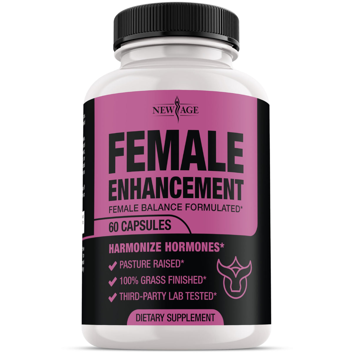 Flacon de complément alimentaire NEW AGE pour femmes, 60 capsules