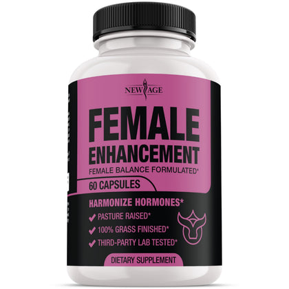 Flacon de complément alimentaire NEW AGE pour femmes, 60 capsules