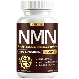 Flacon de complément alimentaire NMN 1000mg Qmiozzy avec 120 capsules végétales