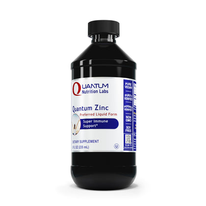 Flacon de complément alimentaire Quantum Nutrition Zinc Liquide de 240ml