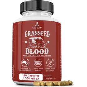 Flacon de complément alimentaire Sang Ancestral Supplements 500mg 180 capsules