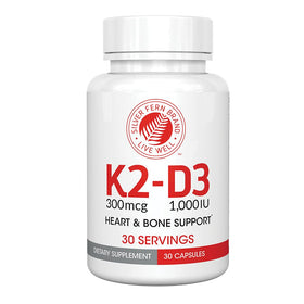 Flacon de complément alimentaire Silver Fern K2-D3, 30 capsules