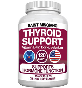 Flacon de complément alimentaire thyroïdien Saint Mingiano avec 120 capsules