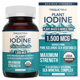 Flacon de complément alimentaire Triquetra Health iode 1500 mcg