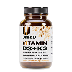 Flacon de complément alimentaire UMZU D3 K2 30 jours vue de face
