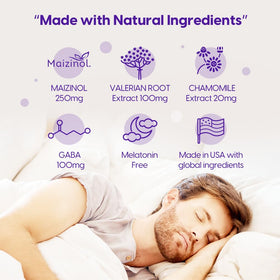 Flacon de complément alimentaire Univera pour le sommeil sur fond blanc