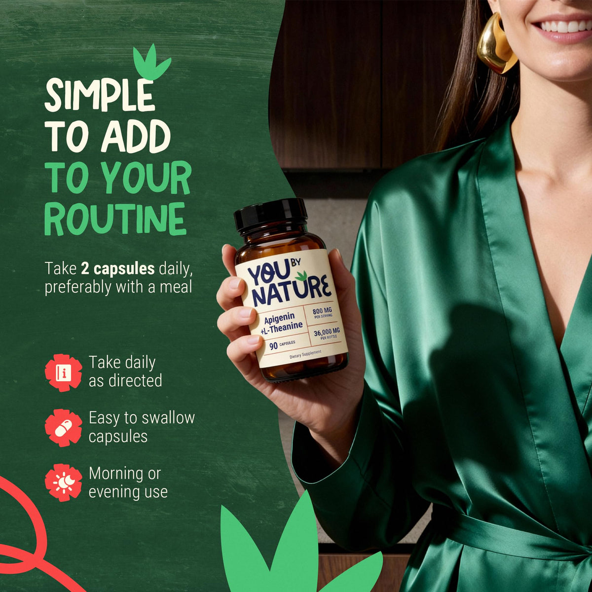 Flacon de complément alimentaire YOUBYNATURE sur une table