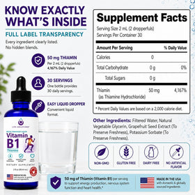 Flacon de complément B1 liquide avec dosage