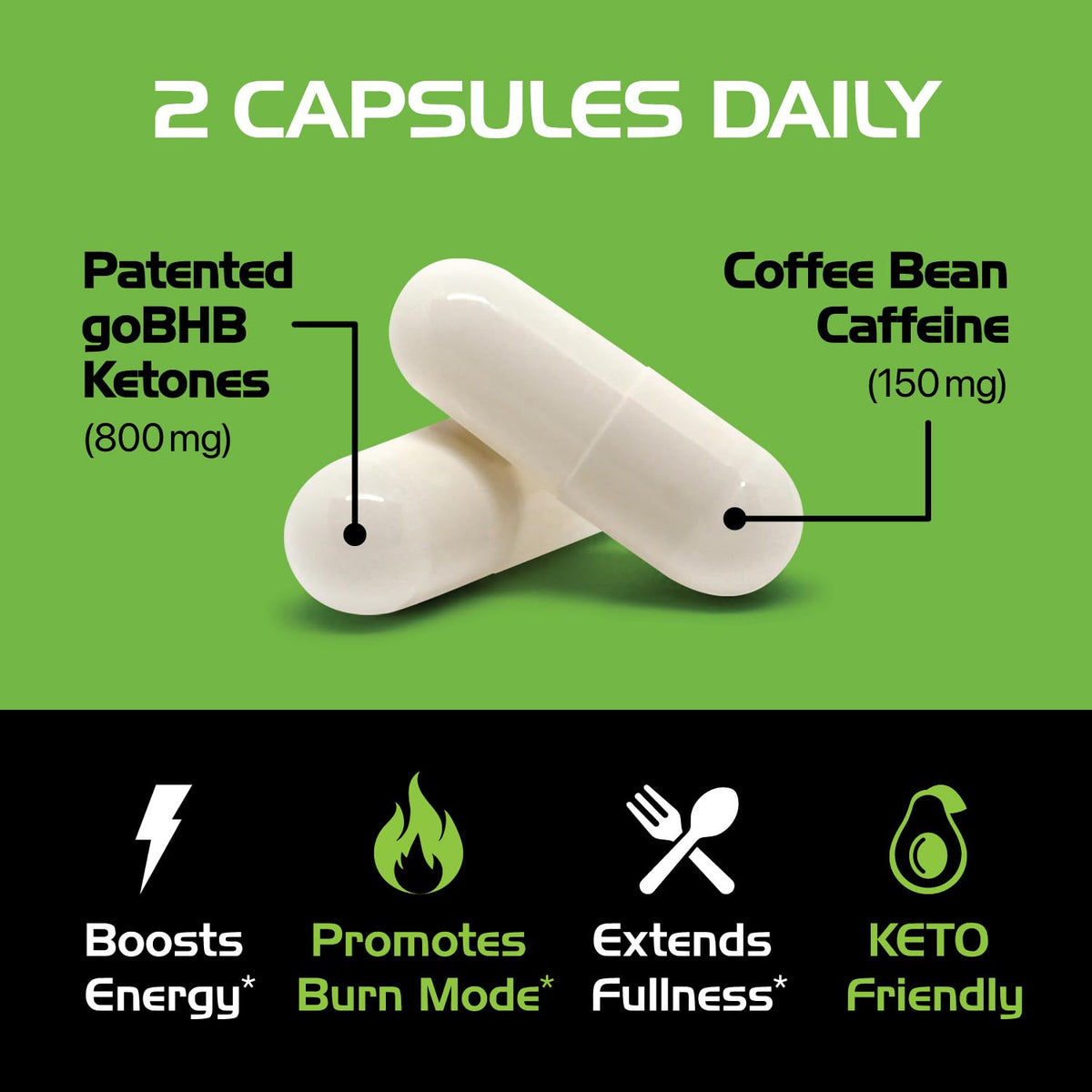 Flacon de complément BHB de Real Ketones avec étiquette visible