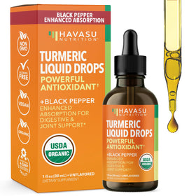 Flacon de complément liquide de curcuma HAVASU NUTRITION 1000mg