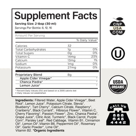 Flacon de Complément Liquide Rénal 16oz avec bouchon et étiquette