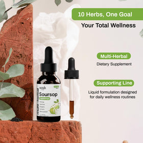 Flacon de complément liquide Soursop Wish Fusion 30ml avec compte-gouttes