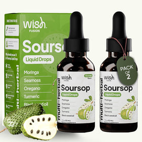 Flacon de complément liquide Soursop Wish Fusion 30ml vue de face