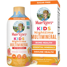 Flacon de complément minéral liquide MARYRUTH'S 15,22 Fl Oz, goût pêche et crème