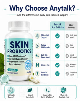 Flacon de complément probiotique avec étiquette visible