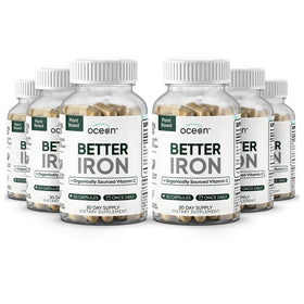 Flacon de compléments alimentaires Fer Végétal Organics Ocean avec 60 capsules