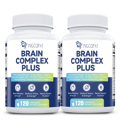 Flacon de compléments alimentaires Migcopat 240 capsules vue de face