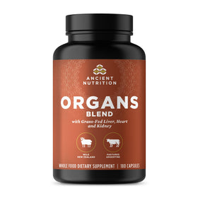 Flacon de compléments alimentaires organiques Ancient Nutrition 180 capsules