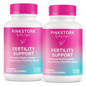 Flacon de compléments alimentaires Pink Stork Fertilité Femme 120 capsules