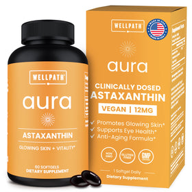 Flacon de compléments d'astaxanthine WellPath 12mg 60 capsules