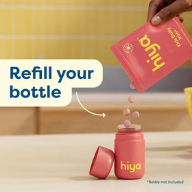 Flacon de compléments Fer HIYA avec étiquette visible