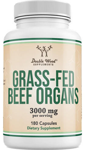 Flacon de Complexe d'Organes de Boeuf Nourri à l'Herbe 3000mg de Double Wood Supplements