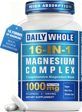 Flacon de Complexe de Magnésium 16 en 1 DailyWhole 1000mg